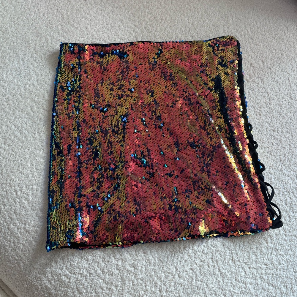 Sequin mini skirt